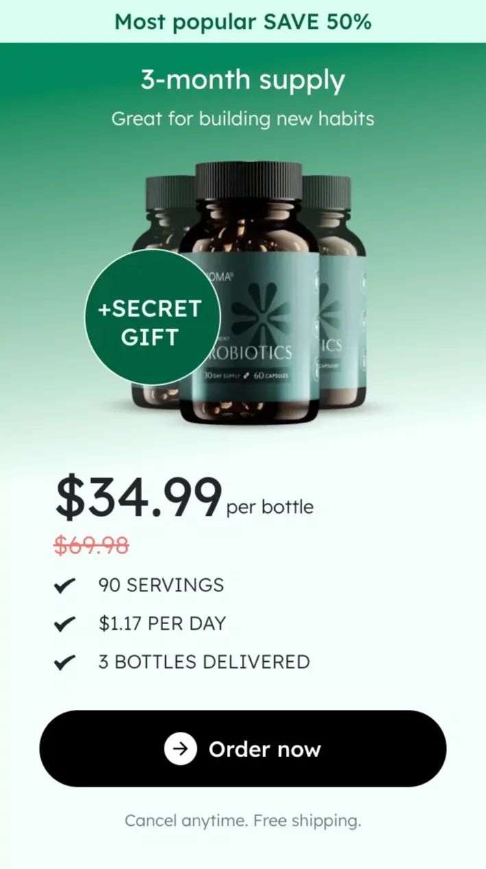 Bioma Probiotics 2 bottle